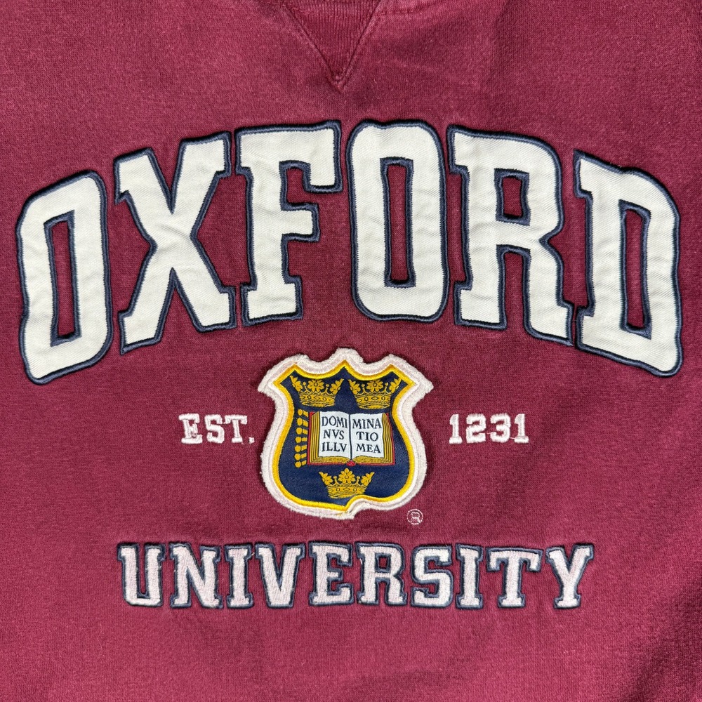 Oxford University Sweatshirt Size Small Maroon Pullover College Logo - Picture 2 of 8